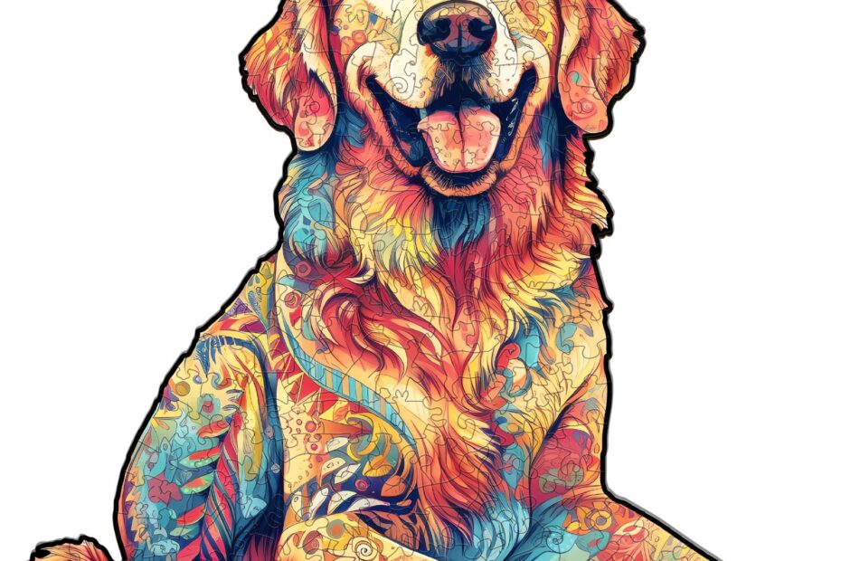 Puzzle en bois – Golden Retriever royal 66e28bc402c45