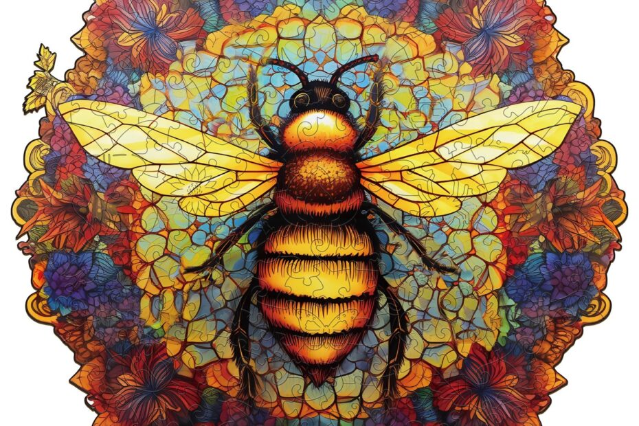 Puzzle en bois – MANDALA BEE 66e103bbec671