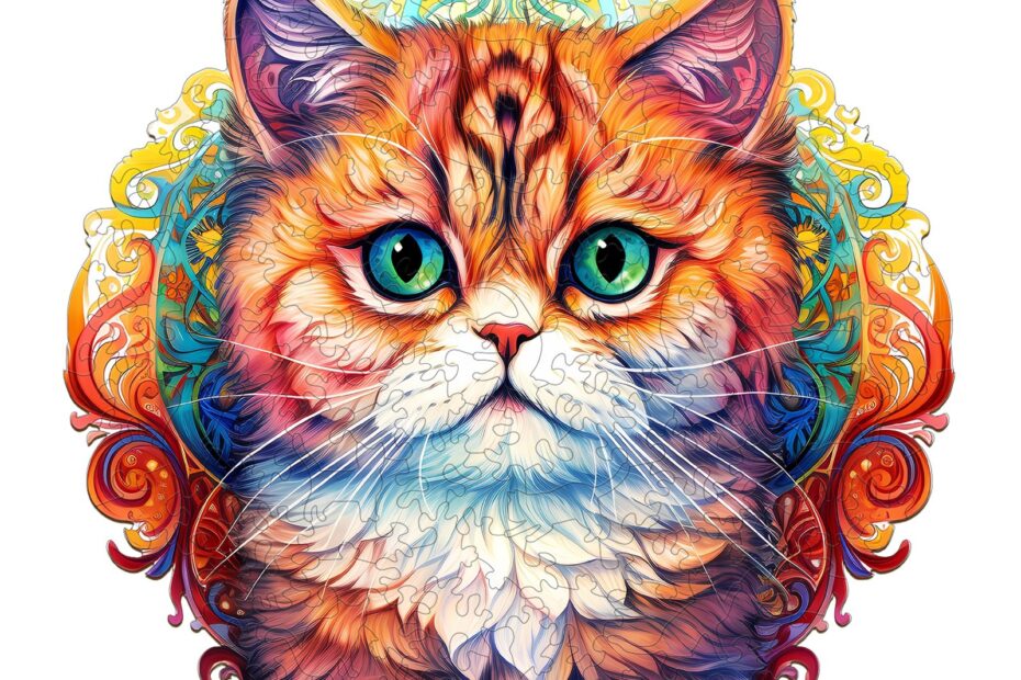 Puzzle en bois-MANDALA CAT 66e14bf39987e