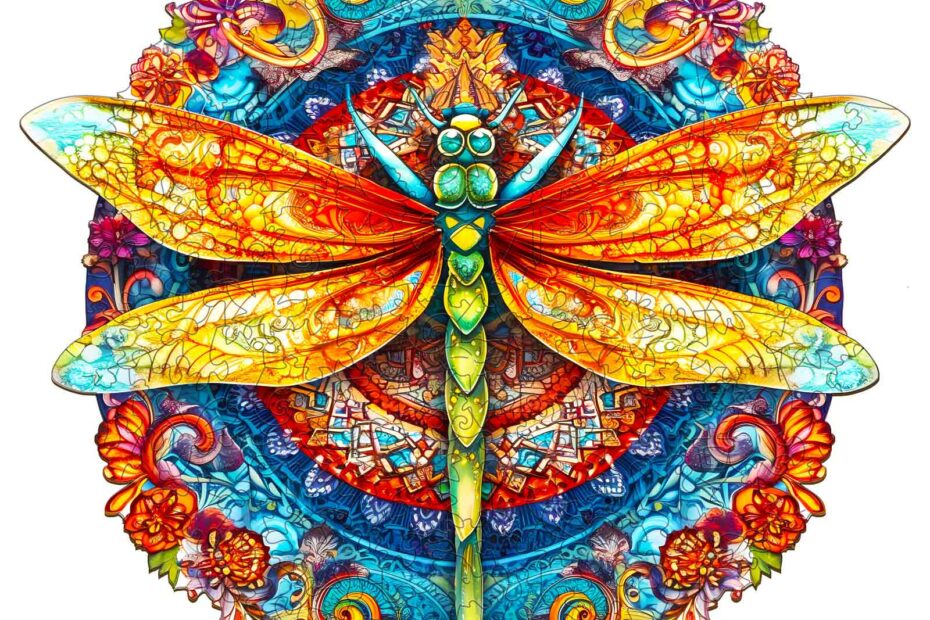 Puzzle en bois – MANDALA DRAGONFLY 66e00c376672d