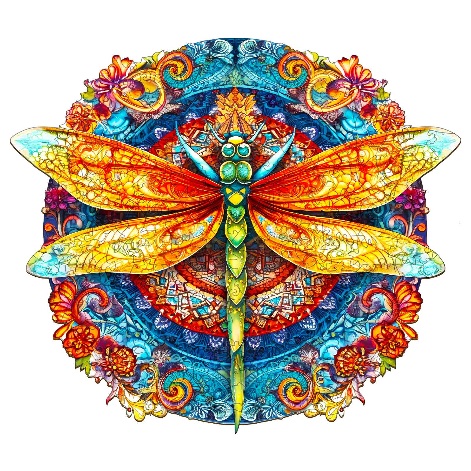 Puzzle en bois – MANDALA DRAGONFLY 66e00c376672d