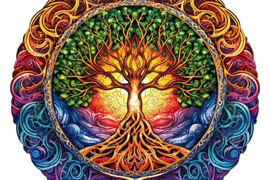 Puzzle en bois – Mandala Arbre de vie 1 66e22ec903e94