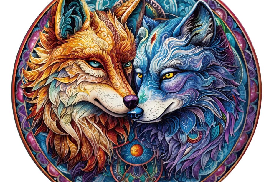 Puzzle en bois-MANDALA YIN YANG WOLF 2 66e3cb4c080d6