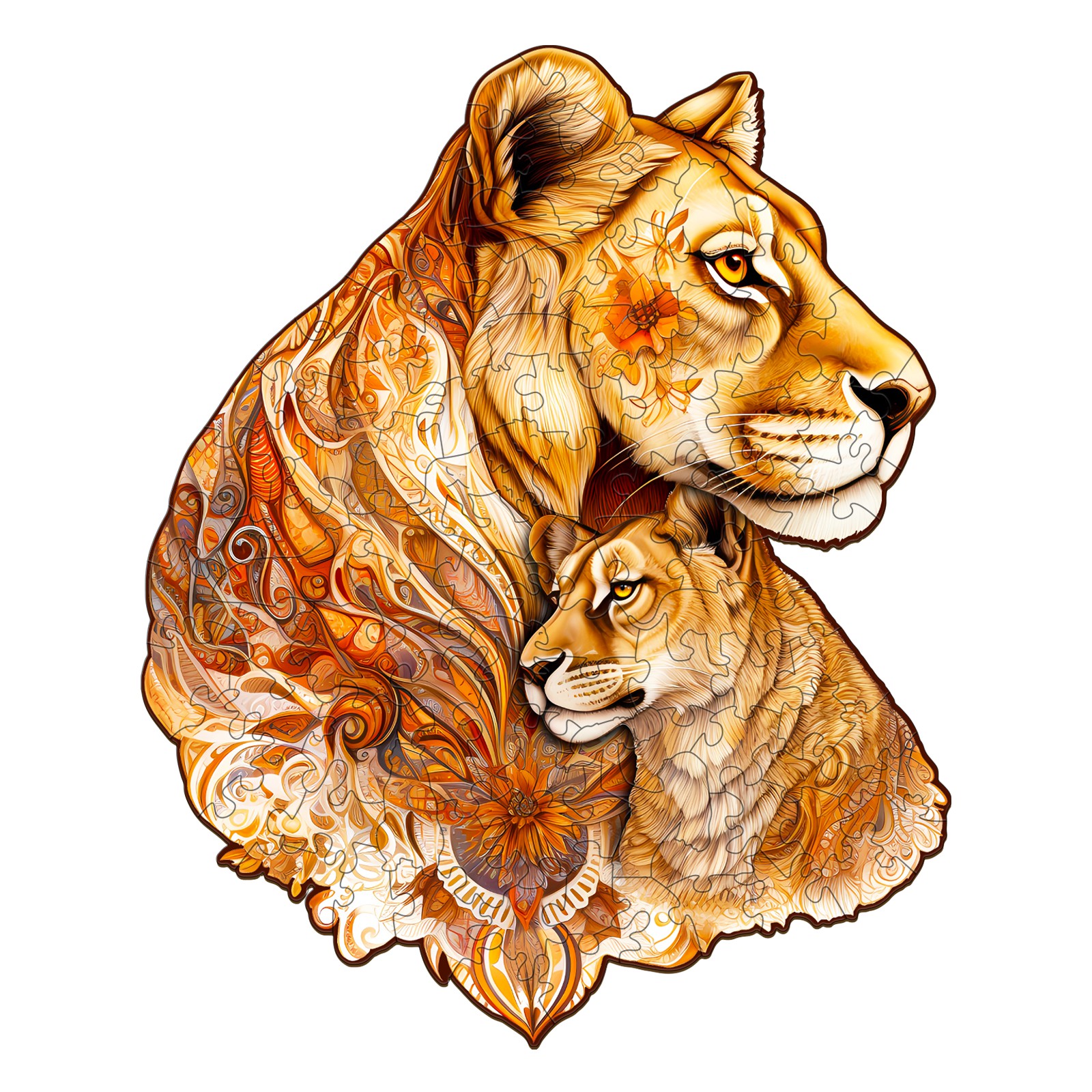 Puzzle en bois – Lion maternel 66d3c8a7d3895