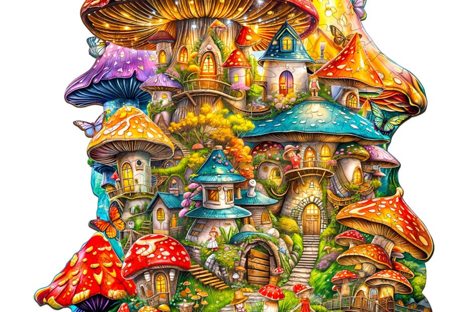 Puzzle en bois – Maison aux champignons 66df14c5edc0a