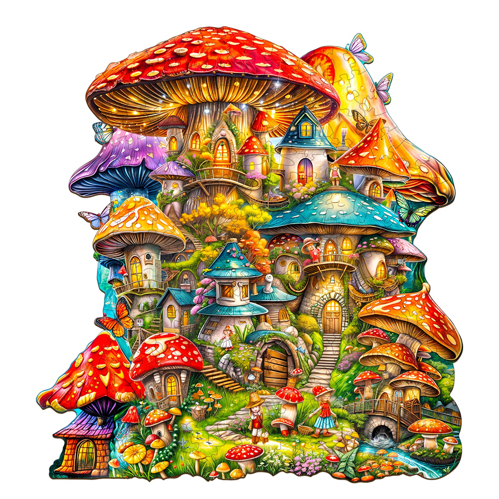 Puzzle en bois – Maison aux champignons 66df14c5edc0a