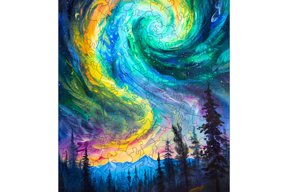 Puzzle en bois-Aurora nocturne 66df4878225b5