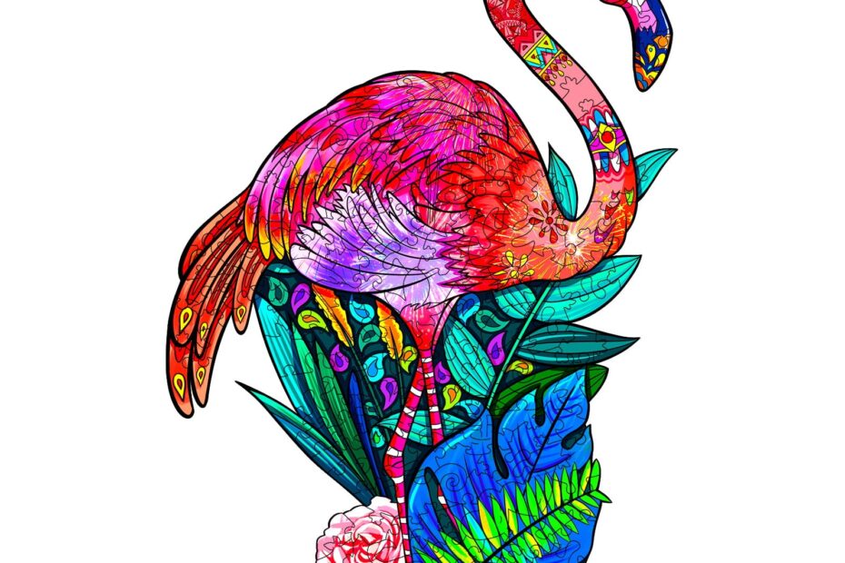 Puzzle en bois – FLAMINGO PASSIONNÉ 66dd1b9a33b85