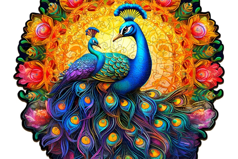 Puzzle en bois – La famille Peacock 66ddabd35834e