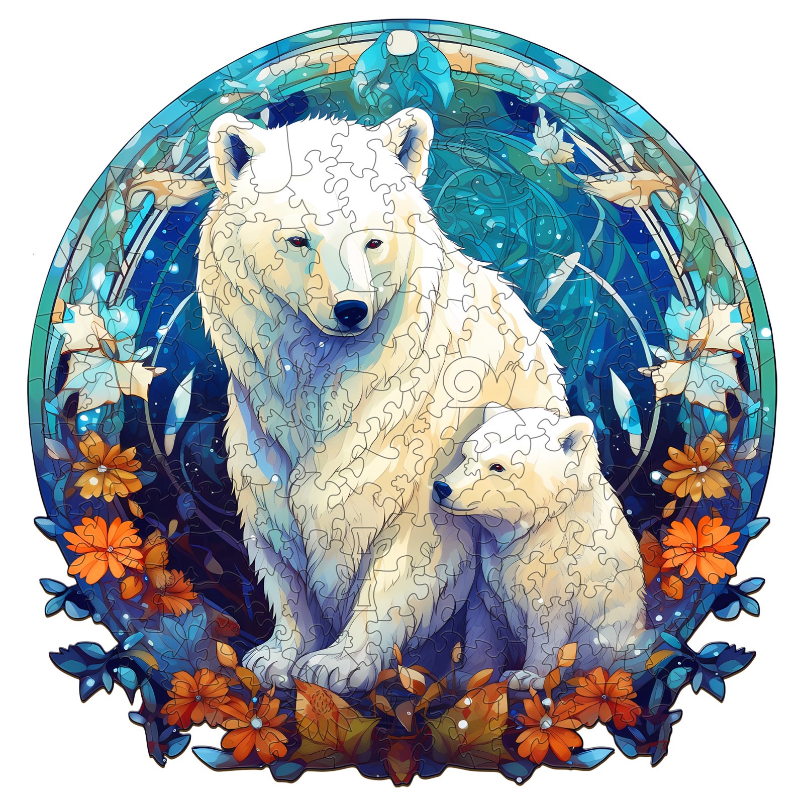 Puzzle en bois – Famille d’ours colorés 3 66e8779e69776