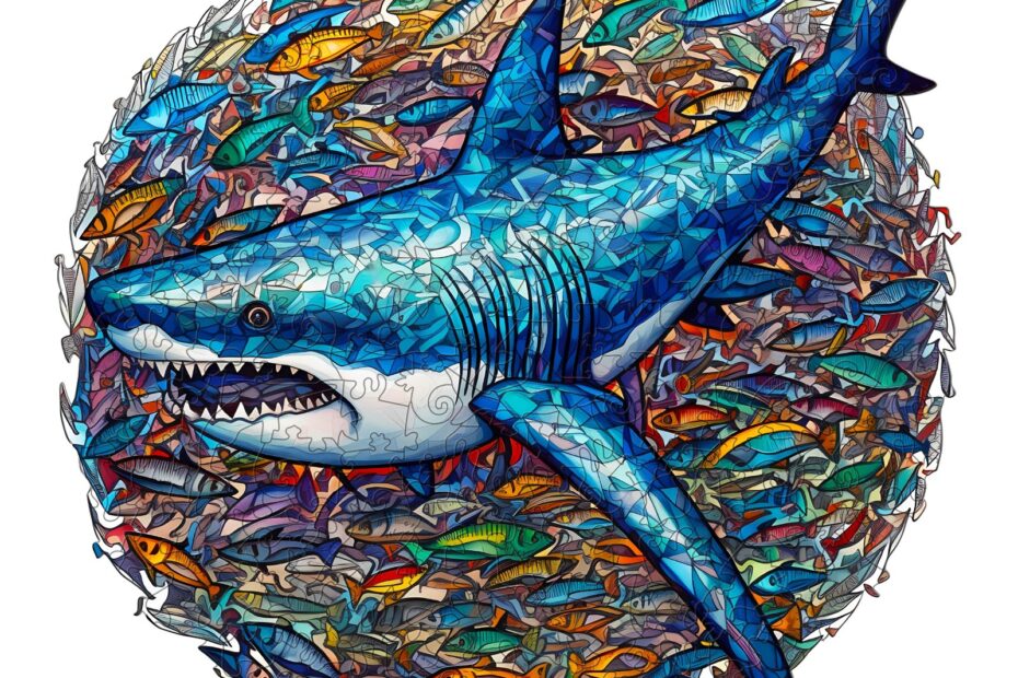 Puzzle en bois – Requin 66ddd542ae533