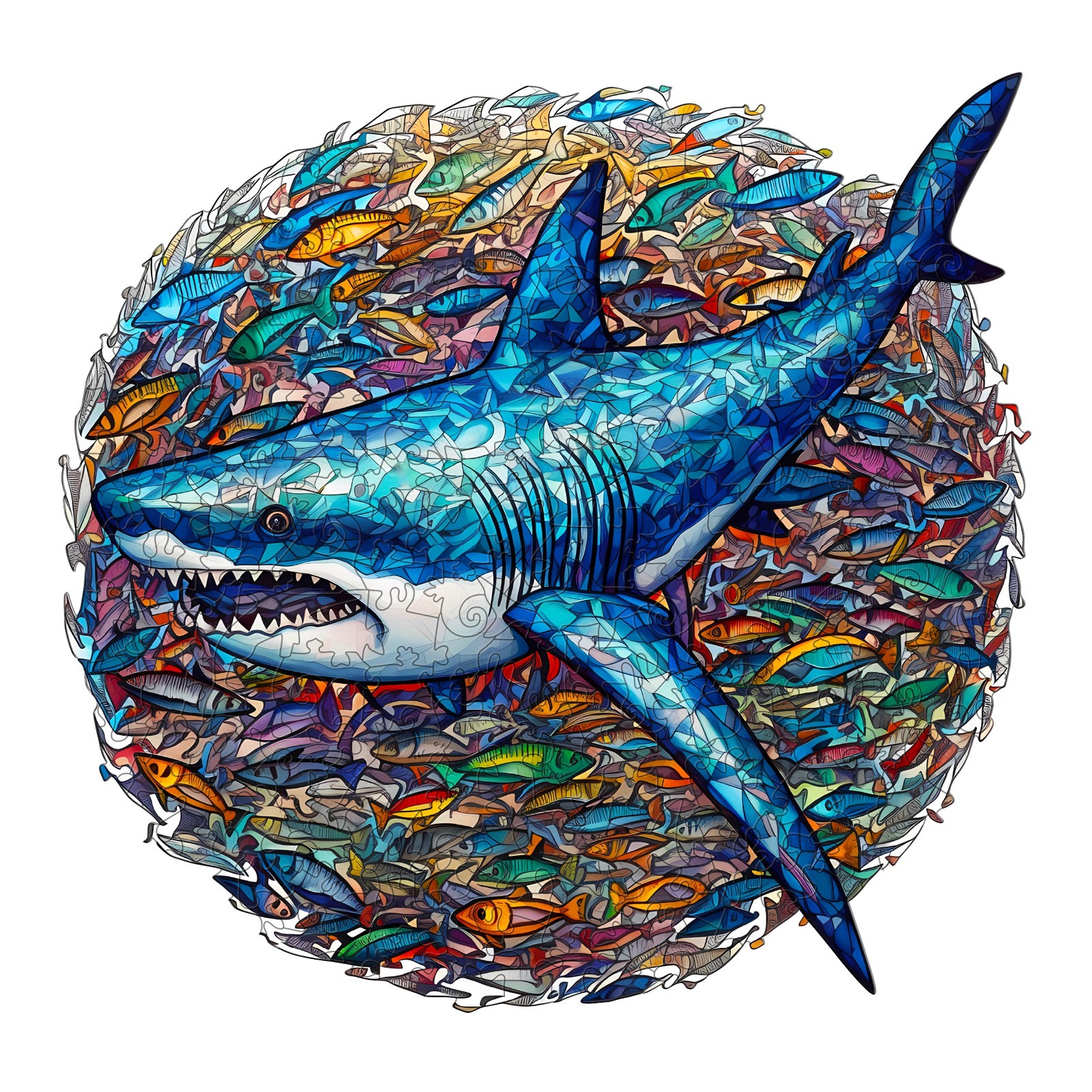 Puzzle en bois – Requin 66ddd542ae533