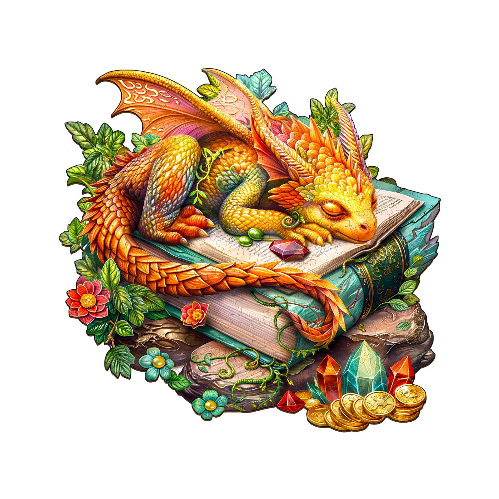 Puzzle en bois – Dragon endormi 66db93955f24f