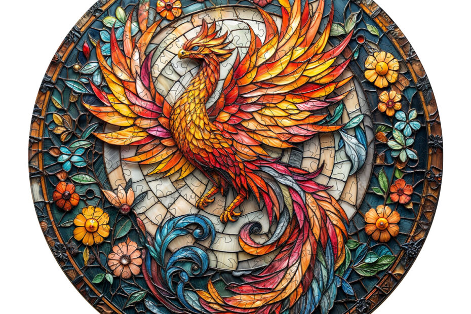 Puzzle en bois – Phénix en vitrail 66e4706a27869