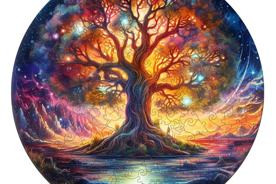 Puzzle en bois – L’arbre de vie de la nuit étoilée 66e0f96c22d47