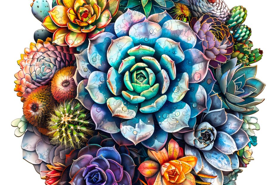 Puzzle en bois – Plantes succulentes 4 66e17f782908a