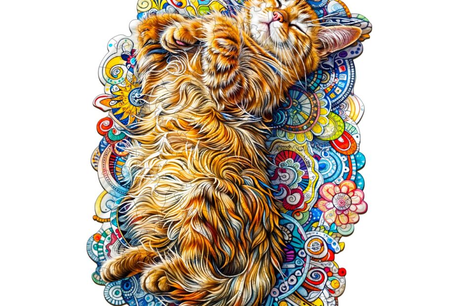 Puzzle en bois-Chat endormi 66e63635b8726
