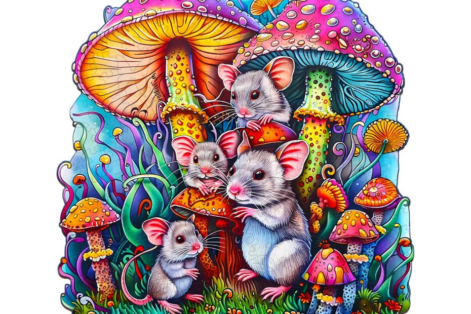 Puzzle en bois – Famille de souris 66e06923e6b9a