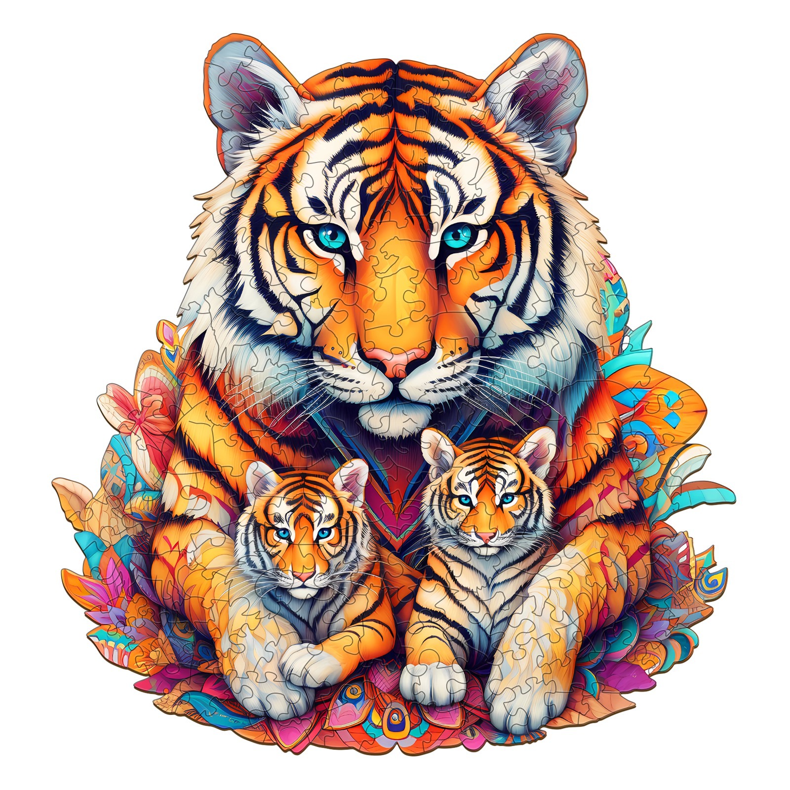 Puzzle en bois – La famille du tigre 66ef12e86b001