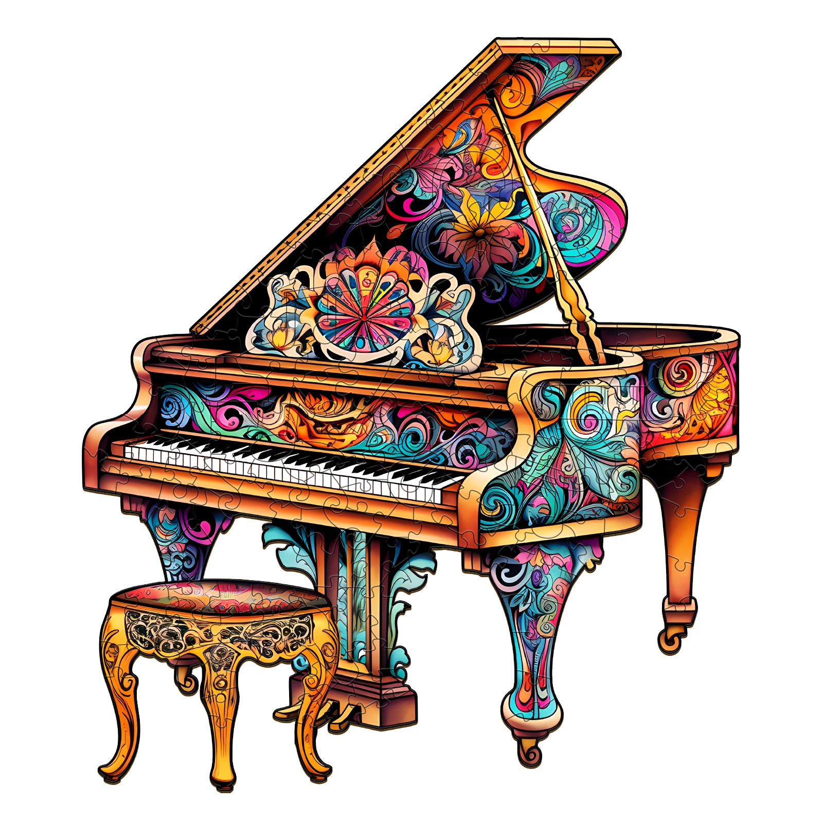 Puzzle en bois – Toucher de piano 66ed4d1e30edf