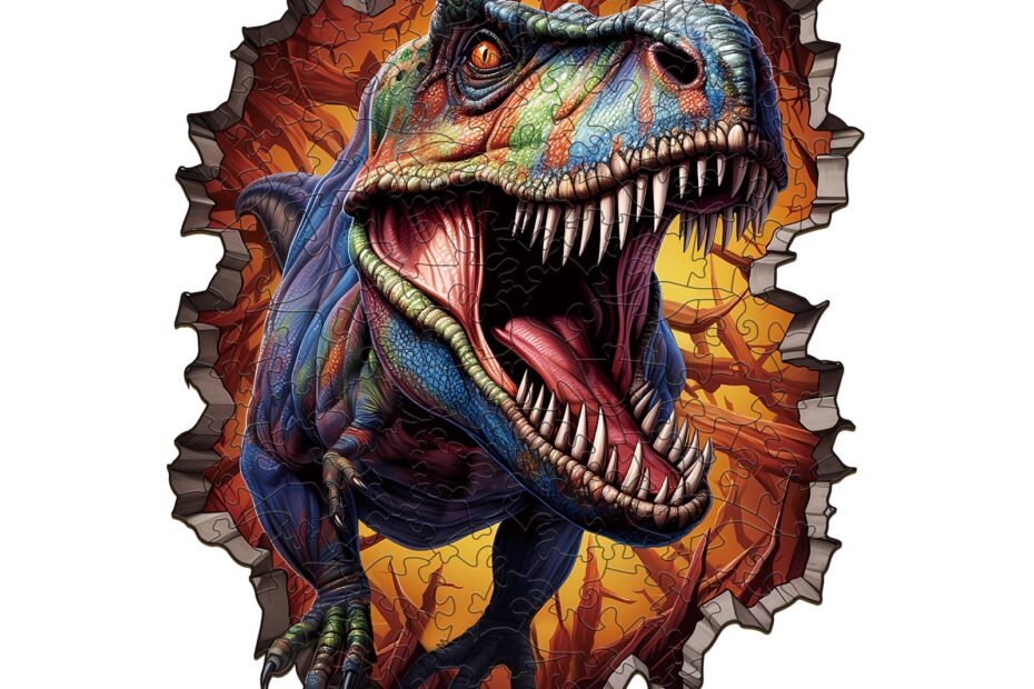 Puzzle en bois – T-rex qui brise les murs 66dd3a9e229c5
