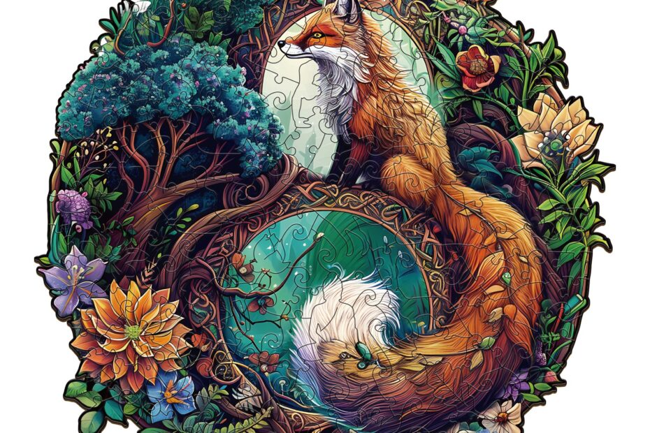 Puzzle en bois – Renard Yin Yang 3 66e10e2a83348
