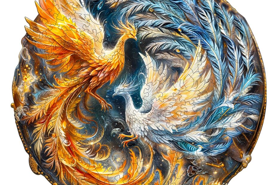 Puzzle en bois – Yin Yang Phoenix 2 66ddc07470c85