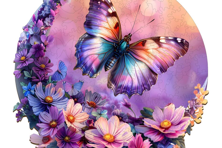Papillon et Lune 2 – Puzzle en bois