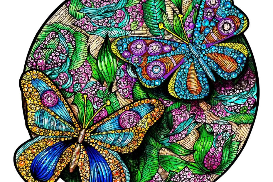 Puzzle en bois-BEAUTIFUL BUTTERFLY