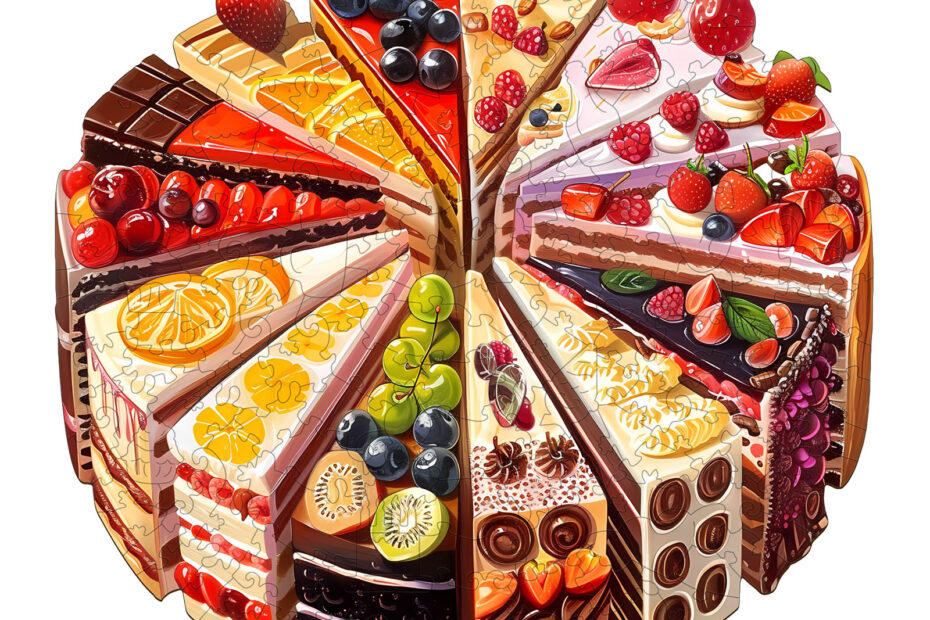 Puzzle en bois – Délicieux gâteau