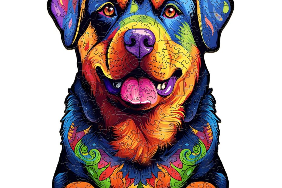 Puzzle en bois-Rottweiler-2
