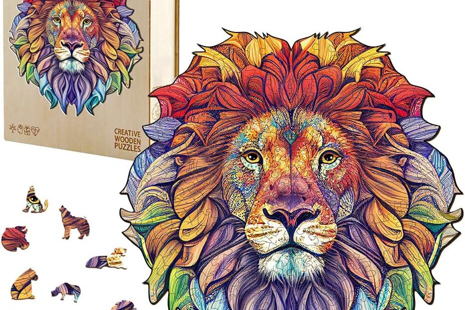 Wooden Jigsaw Puzzle-Steady Lion