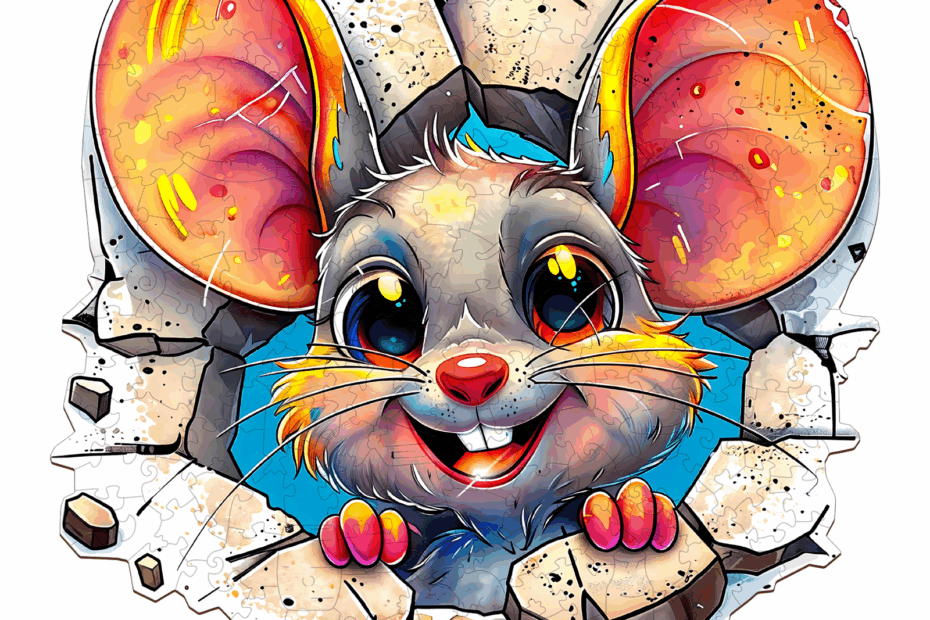 Puzzle in legno – ratto da muro-1