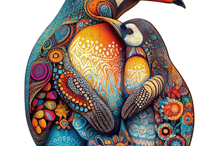 Puzzle de madera-PENGUIN FAMILY