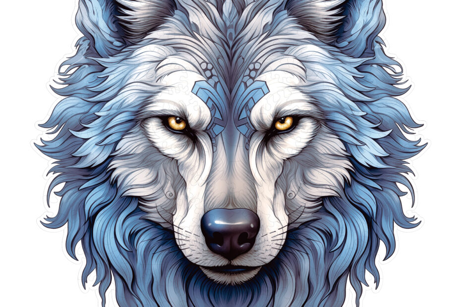 Wooden Jigsaw Puzzle – Resolute Snow Wolf