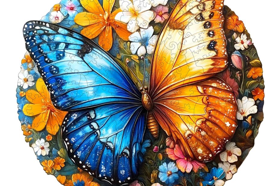 Wooden Jigsaw Puzzle-Yin Yang Butterfly